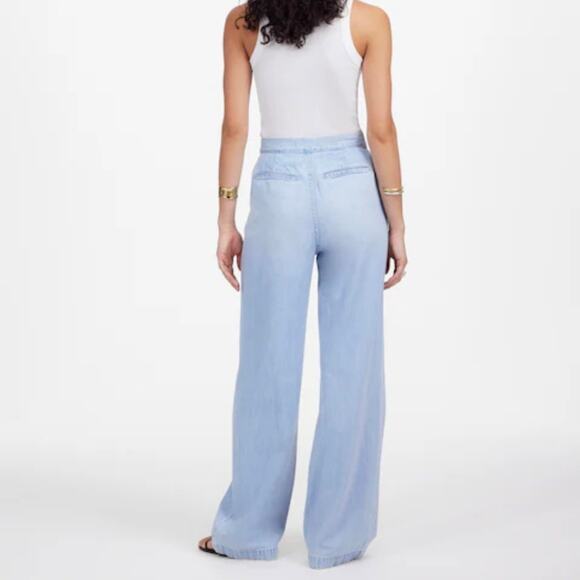 NEW Madewell The Harlow Wide-Leg Trouser Jean Light Blue Airy Denim Edition Jean - Picture 5 of 16